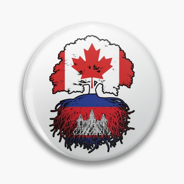 Item preview, Cambodia Cambodian Canadian Canada Tree Roots Flag designed and sold by FlagX.