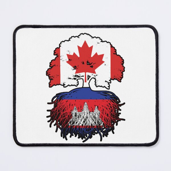Item preview, Cambodia Cambodian Canadian Canada Tree Roots Flag designed and sold by FlagX.