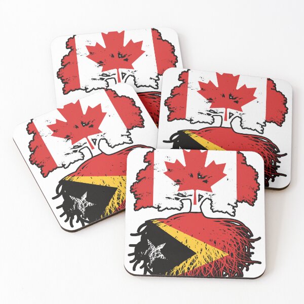Item preview, East Timor Timorese Canadian Canada Tree Roots Flag designed and sold by FlagX.