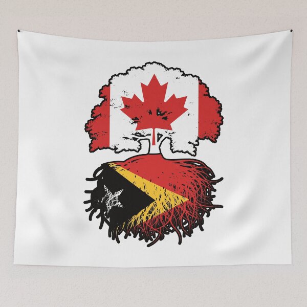 Item preview, East Timor Timorese Canadian Canada Tree Roots Flag designed and sold by FlagX.