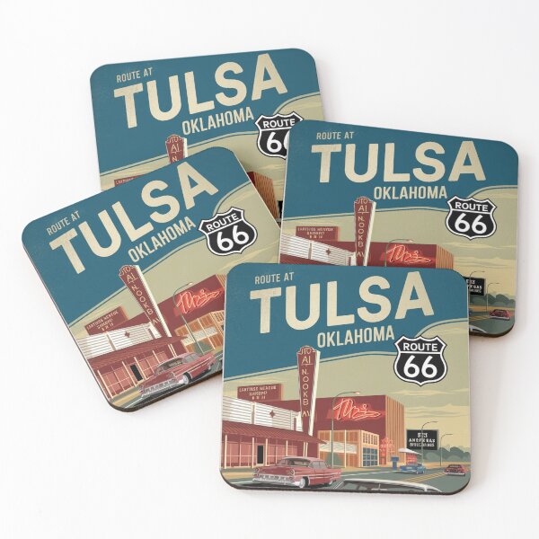 Item preview, Tulsa Vintage Travel Poster designed and sold by TravelerRat.