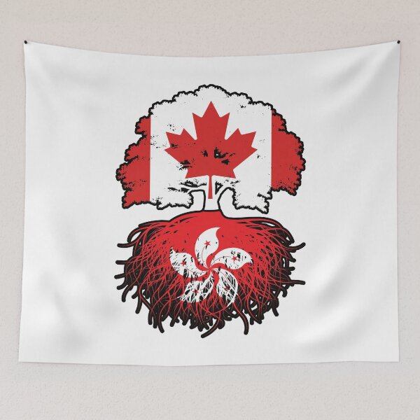 Item preview, Hong Kong Hong Konger Canadian Canada Tree Roots Flag designed and sold by FlagX.