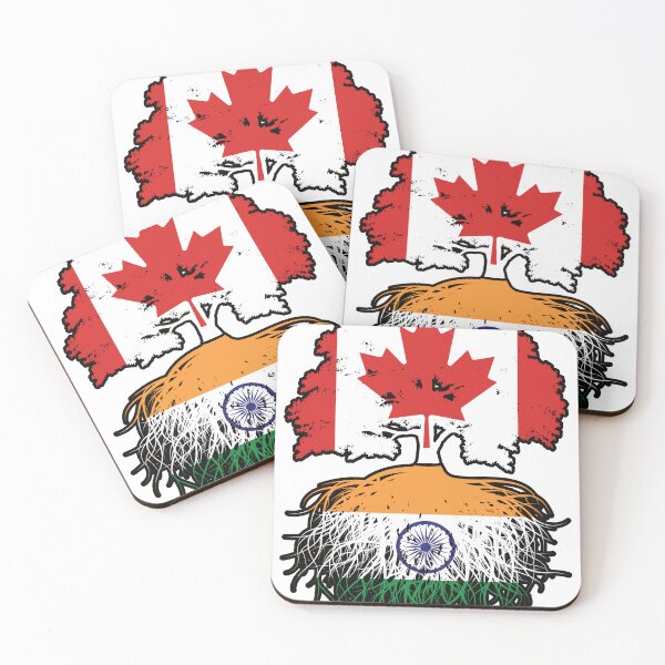 Item preview, India Indian Canadian Canada Tree Roots Flag designed and sold by FlagX.