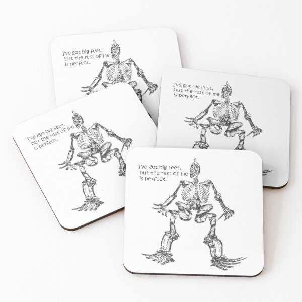 Item preview, cartoon skeleton with big feet and bubble text designed and sold by MJH-Photo.
