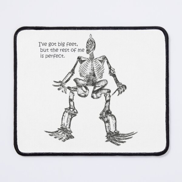 Item preview, cartoon skeleton with big feet and bubble text designed and sold by MJH-Photo.