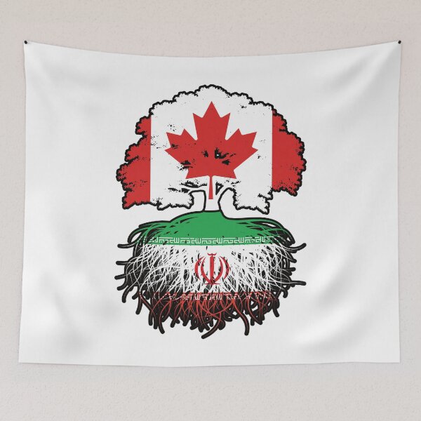 Item preview, Iran Iranian Canadian Canada Tree Roots Flag designed and sold by FlagX.