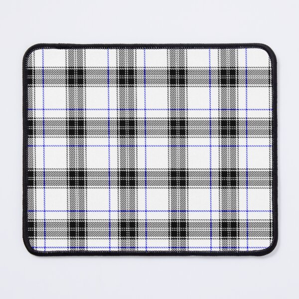 Item preview, Black and White Tartan Plaid with Blue Accents designed and sold by ModdiesColors.