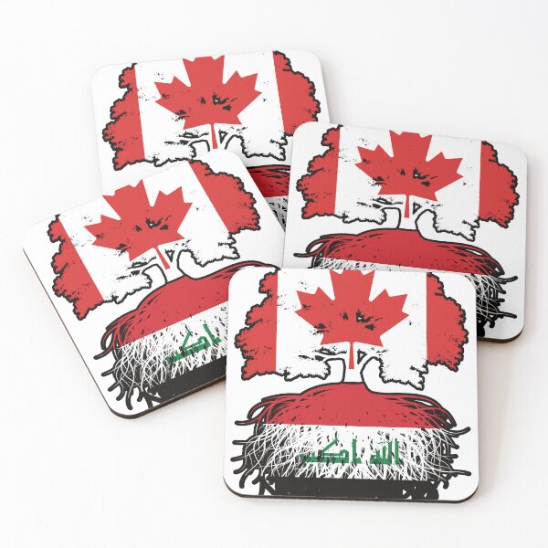 Item preview, Iraq Iraqi Canadian Canada Tree Roots Flag designed and sold by FlagX.