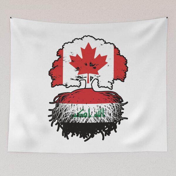 Item preview, Iraq Iraqi Canadian Canada Tree Roots Flag designed and sold by FlagX.