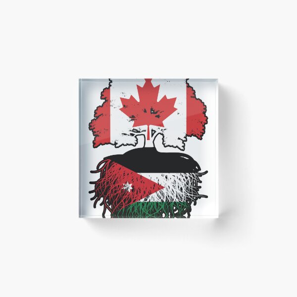 Item preview, Jordan Jordanian Canadian Canada Tree Roots Flag designed and sold by FlagX.