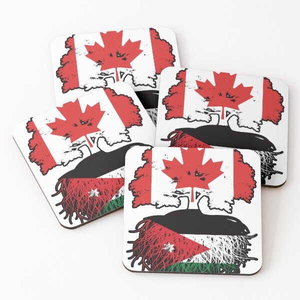 Item preview, Jordan Jordanian Canadian Canada Tree Roots Flag designed and sold by FlagX.