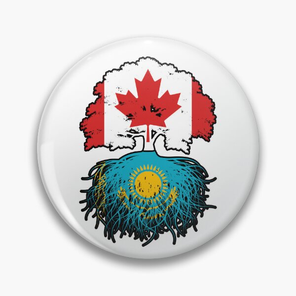 Item preview, Kazakhstan Kazakh Canadian Canada Tree Roots Flag designed and sold by FlagX.
