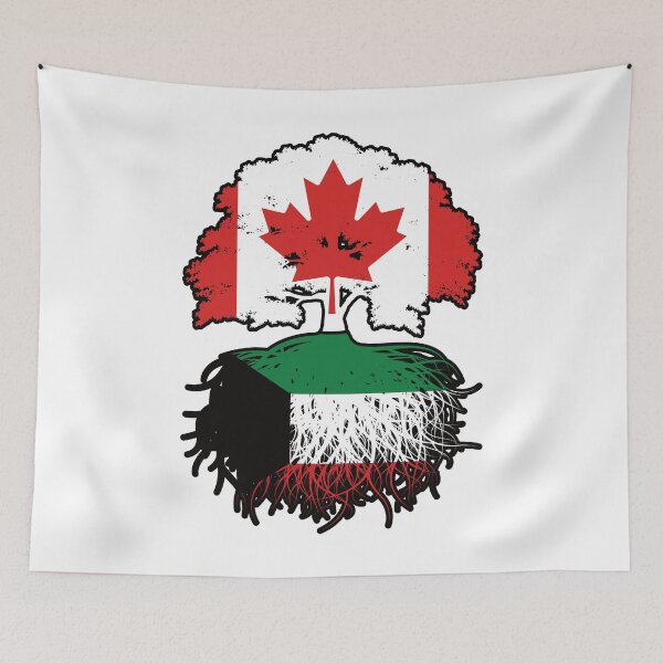 Item preview, Kuwait Kuwaiti Canadian Canada Tree Roots Flag designed and sold by FlagX.