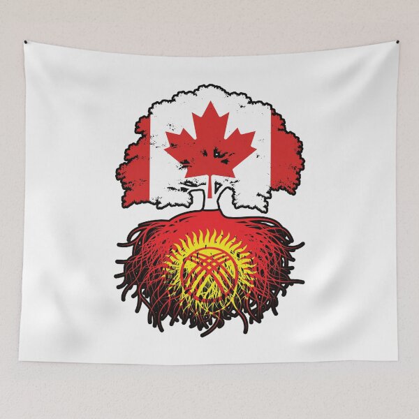 Item preview, Kyrgyzstan Kirghiz Canadian Canada Tree Roots Flag designed and sold by FlagX.