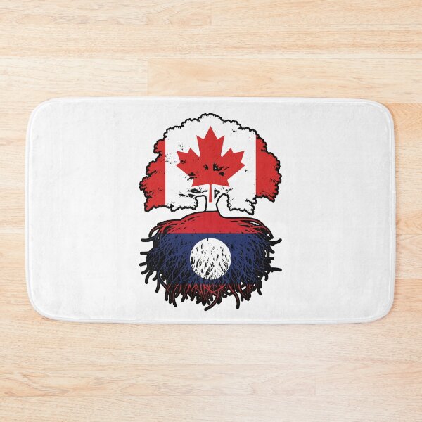 Item preview, Laos Laotian Canadian Canada Tree Roots Flag designed and sold by FlagX.