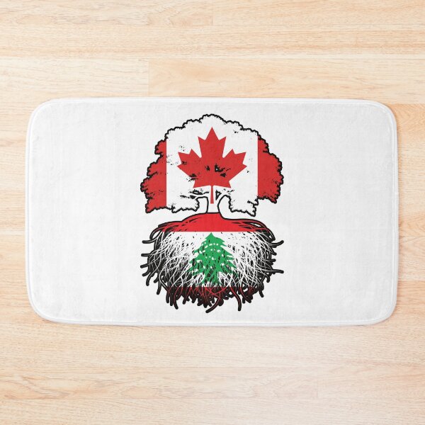Aperçu de l'œuvre Drapeau des racines des arbres du Liban, du Canada et du Canada créée et vendue par FlagX.
