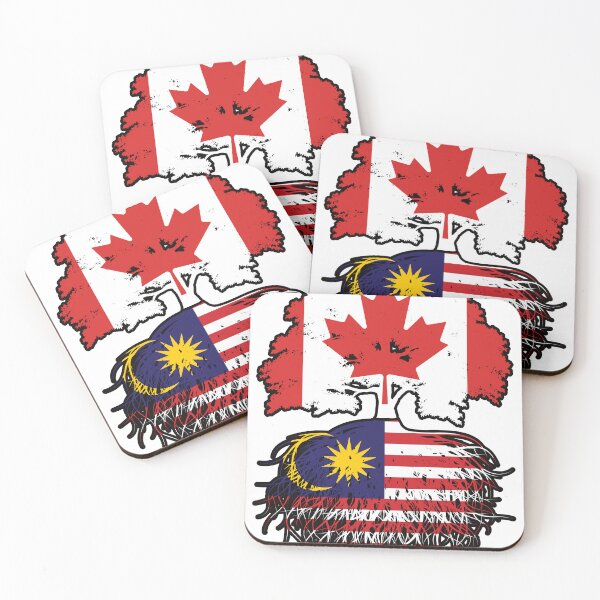 Item preview, Malaysia Malaysian Canadian Canada Tree Roots Flag designed and sold by FlagX.