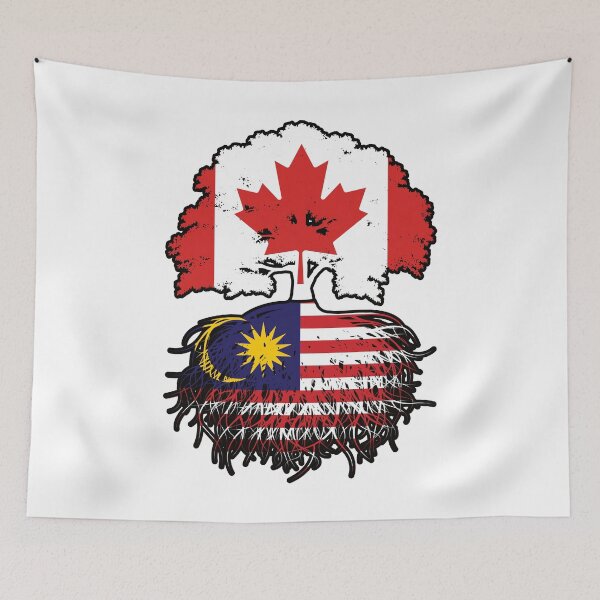 Item preview, Malaysia Malaysian Canadian Canada Tree Roots Flag designed and sold by FlagX.