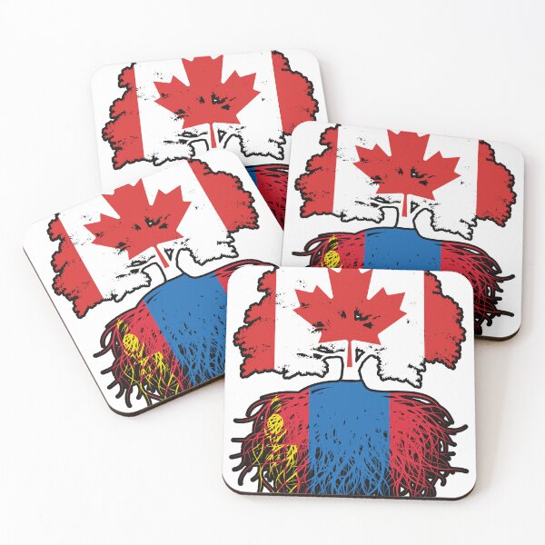 Item preview, Mongolia Mongolian Canadian Canada Tree Roots Flag designed and sold by FlagX.