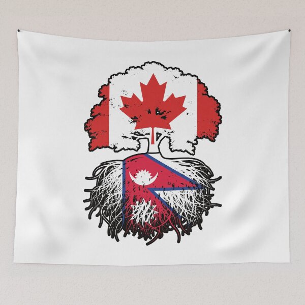 Item preview, Nepal Nepalese Canadian Canada Tree Roots Flag designed and sold by FlagX.