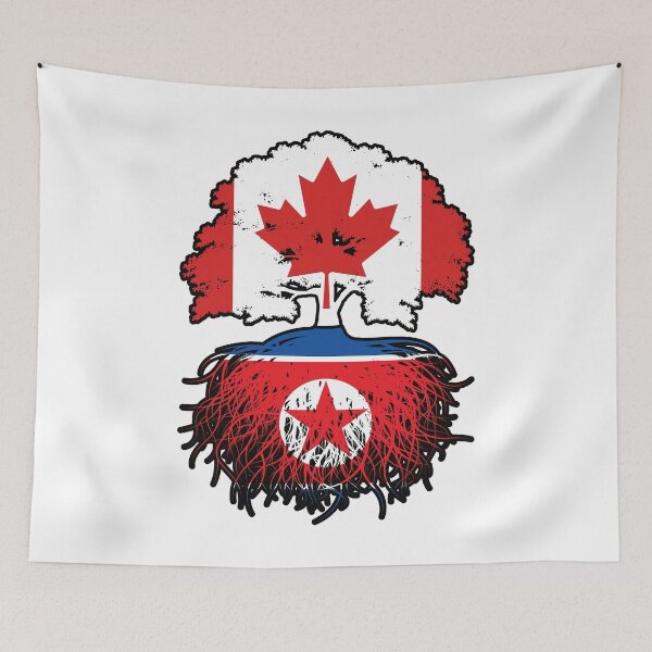 Item preview, North Korea North Korean Canadian Canada Tree Roots Flag designed and sold by FlagX.
