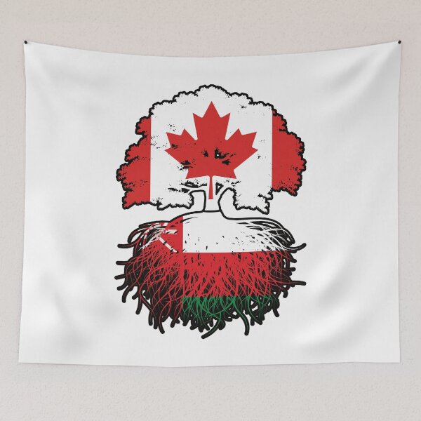Item preview, Oman Omani Canadian Canada Tree Roots Flag designed and sold by FlagX.