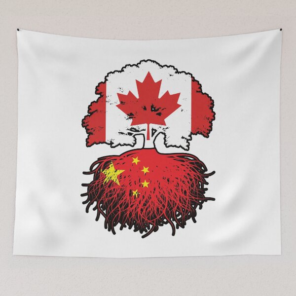 Item preview, China Chinese Canadian Canada Tree Roots Flag designed and sold by FlagX.