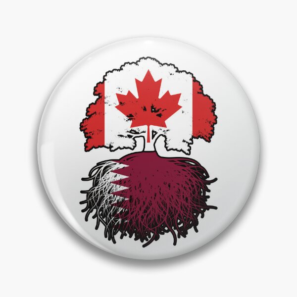 Item preview, Qatar Qatari Canadian Canada Tree Roots Flag designed and sold by FlagX.