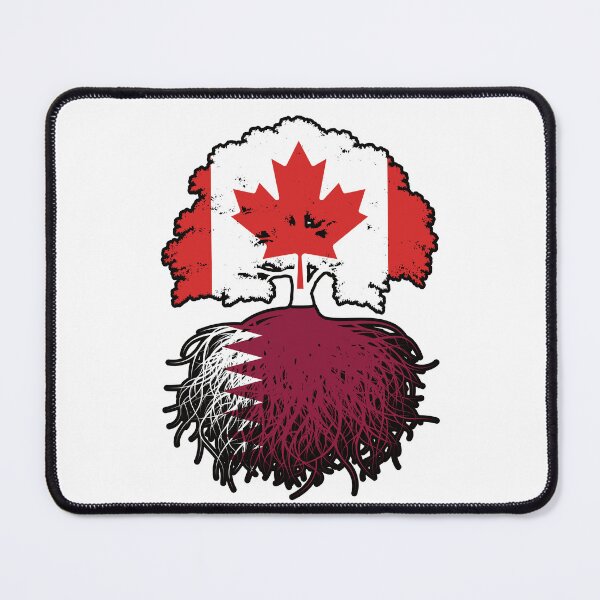 Item preview, Qatar Qatari Canadian Canada Tree Roots Flag designed and sold by FlagX.