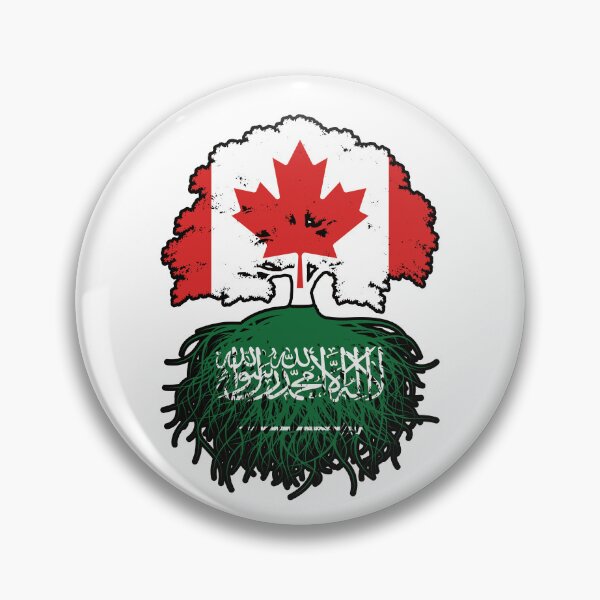 Item preview, Saudi Arabia Saudi Canadian Canada Tree Roots Flag designed and sold by FlagX.