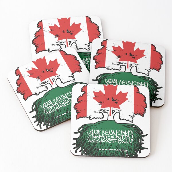 Item preview, Saudi Arabia Saudi Canadian Canada Tree Roots Flag designed and sold by FlagX.