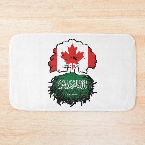 Item preview, Saudi Arabia Saudi Canadian Canada Tree Roots Flag designed and sold by FlagX.