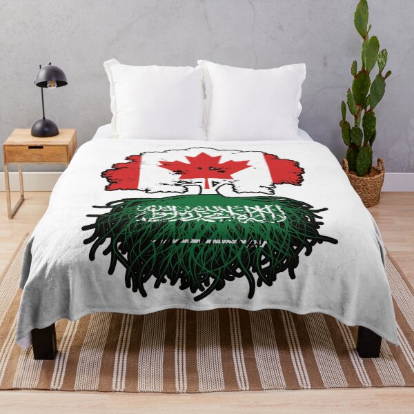 Item preview, Saudi Arabia Saudi Canadian Canada Tree Roots Flag designed and sold by FlagX.
