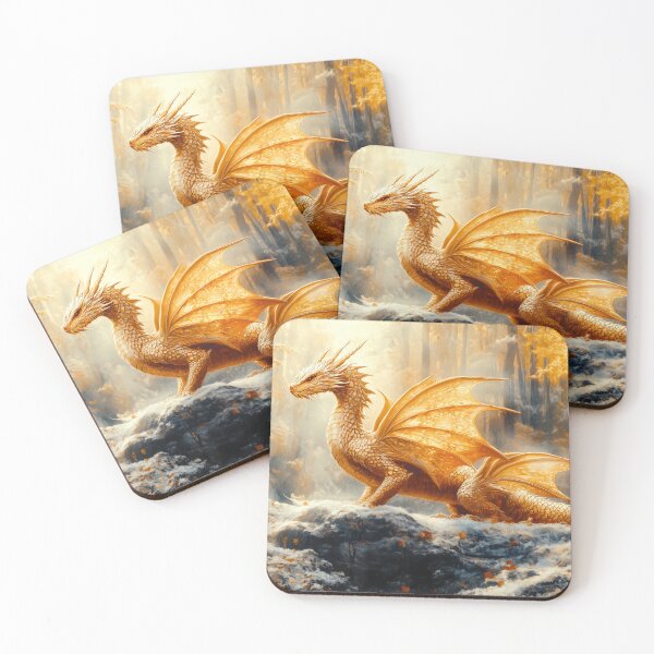 Item preview, Late Fall Gold Dragon designed and sold by ACastilloArt.
