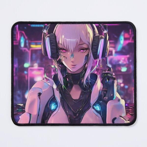 Item preview, Robot DJ in Cyber Club – Anime Cyberpunk Sticker & Tee designed and sold by MarkLines.