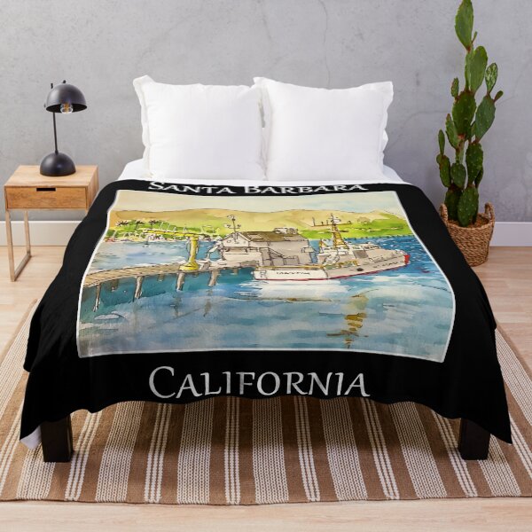 Item preview, Harbor and Coast Guard Boat in Santa Barbara designed and sold by welshdesigns.