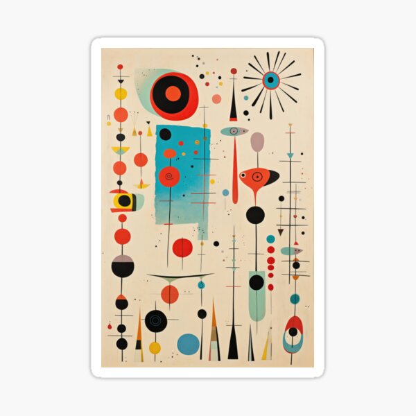 Aperçu de l'œuvre Joan Miro "Danse des étoiles soñadoras" créée et vendue par VanKlin.