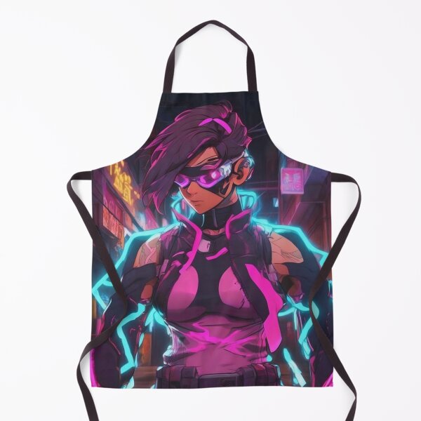 Item preview, Neon Street Fighter F – Cyberpunk Anime Sticker & Tee designed and sold by MarkLines.
