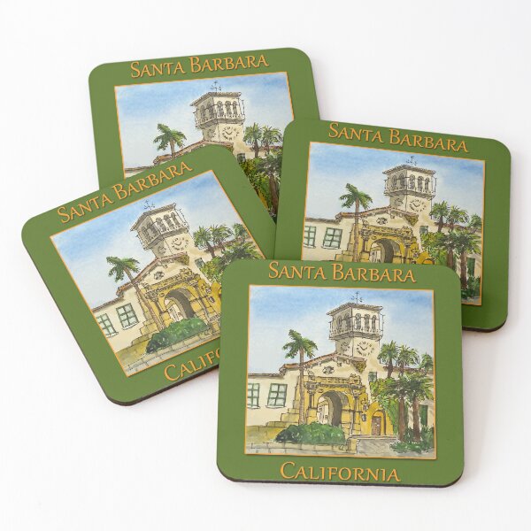 Item preview, Artistic Illustration of the Santa Barbara Courthouse Clocktower designed and sold by welshdesigns.