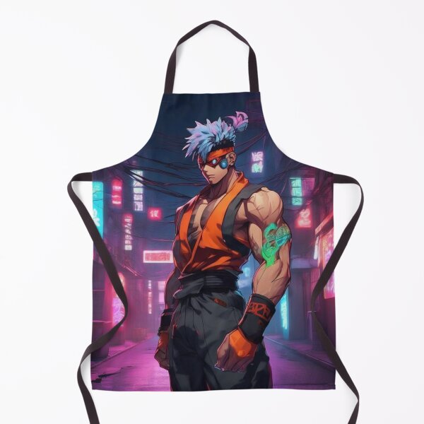 Item preview, Neon Street Fighter M – Cyberpunk Anime Sticker & Tee designed and sold by MarkLines.