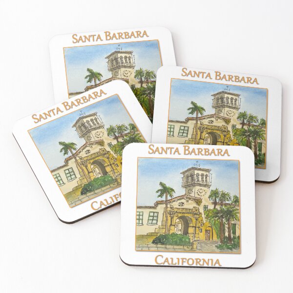 Item preview, Artistic Illustration of the Santa Barbara Courthouse Clocktower designed and sold by welshdesigns.