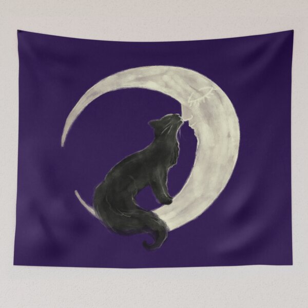 Item preview, Cat and Moon designed and sold by Desire-lines.