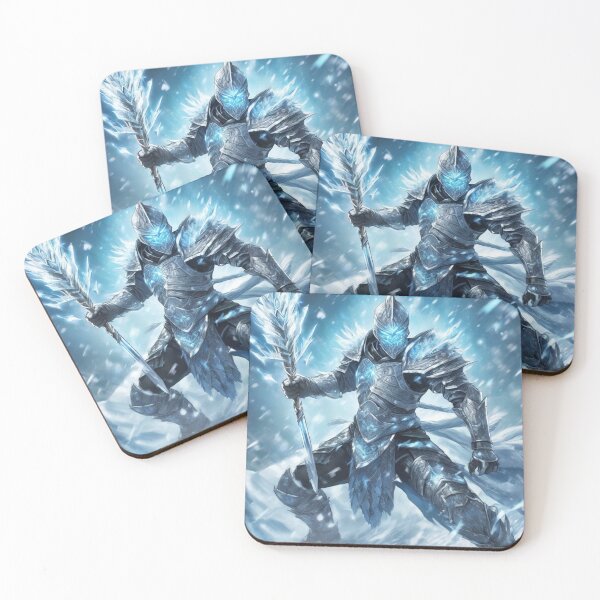 Item preview, Ice Warrior in Battle – Frosted Anime Power Sticker & Tee designed and sold by MarkLines.