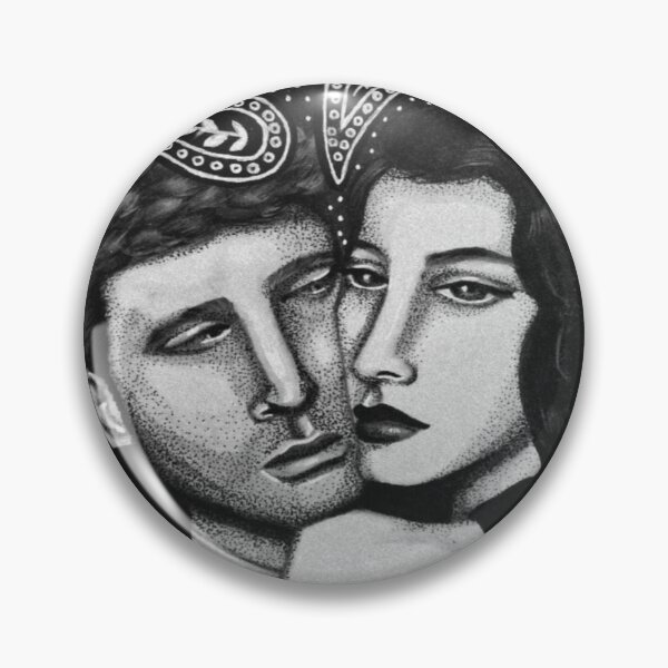 Artikelvorschau, Dotwork-Paarporträt entworfen und verkauft von Lozzamarie-art.