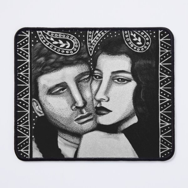Artikelvorschau, Dotwork-Paarporträt entworfen und verkauft von Lozzamarie-art.
