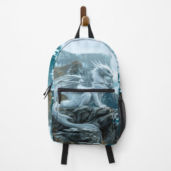 Item preview, Snow Dragon on Seaside Cliff designed and sold by ACastilloArt.