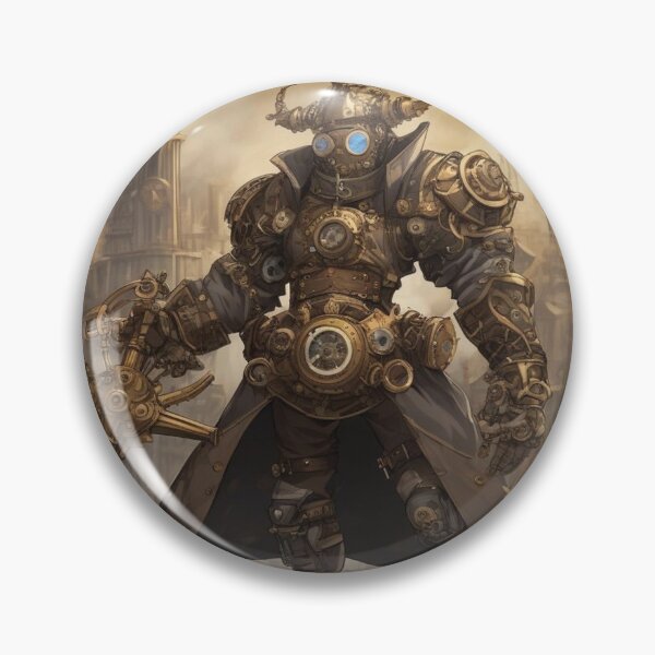 Item preview, Steampunk Clockwork Warrior – Epic Battle Ready Sticker & Tee designed and sold by MarkLines.