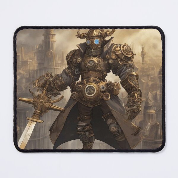 Item preview, Steampunk Clockwork Warrior – Epic Battle Ready Sticker & Tee designed and sold by MarkLines.