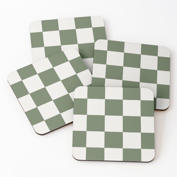 Item preview, Checkerboard Green & Cream designed and sold by soundlesswaves.