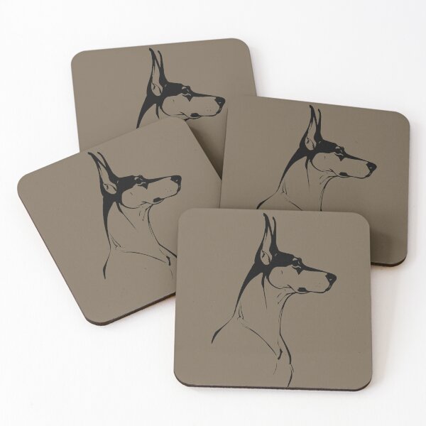 Item preview, One line Intense Doberman Silhouette designed and sold by Tuczykson.